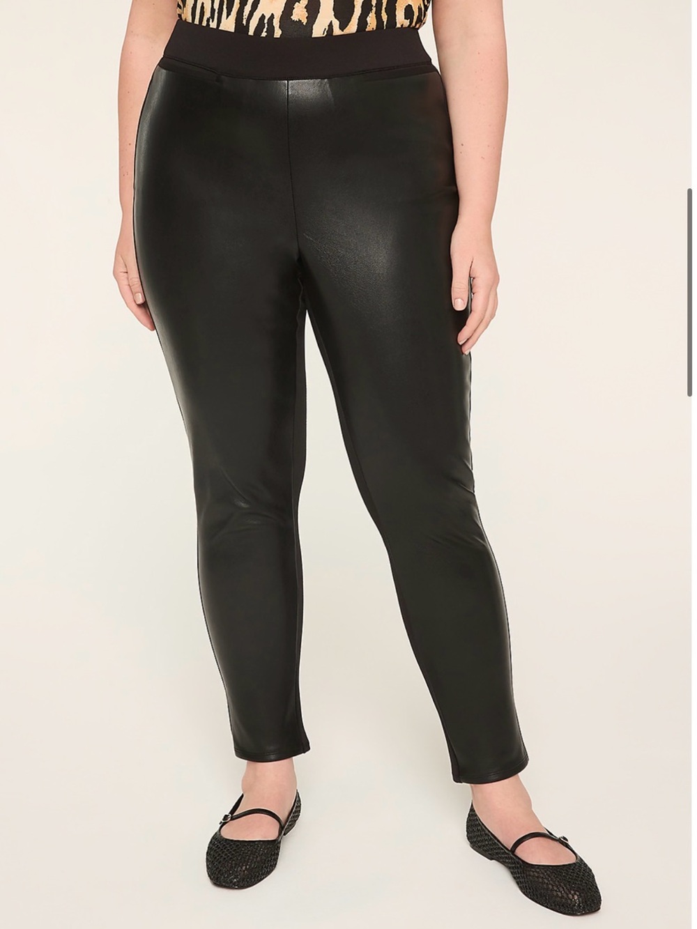 NWT Black Vegan Leather Pull-On Leggings - Women Pants & Jumpsuits